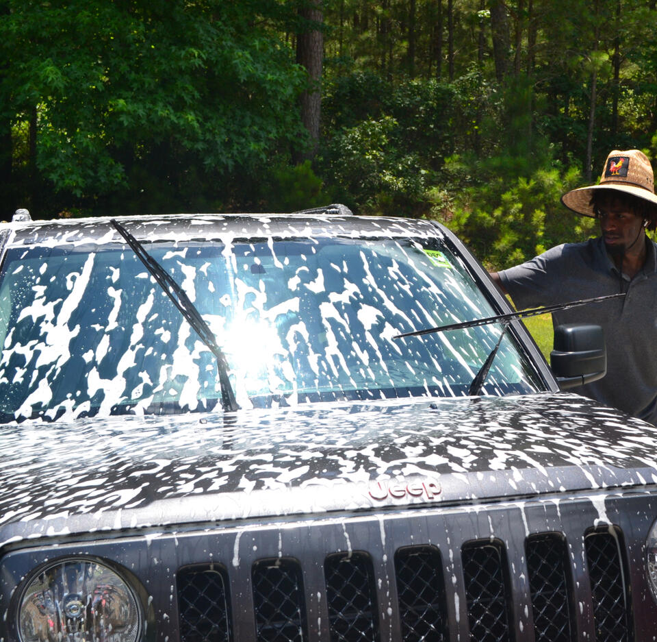 Professional car interior cleaning